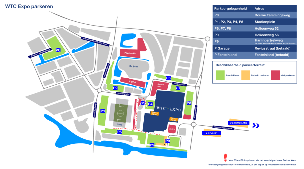 Parkeerplattegrond WTC Expo